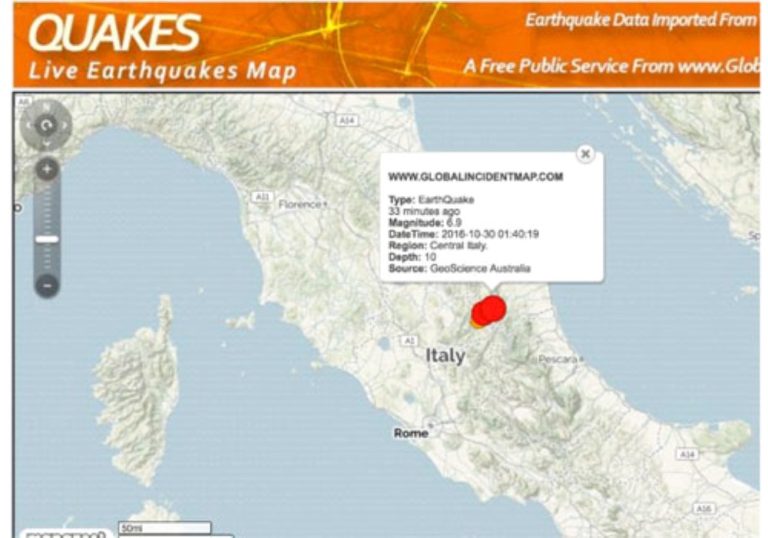 Terremoto in Umbria del 30/10/2016